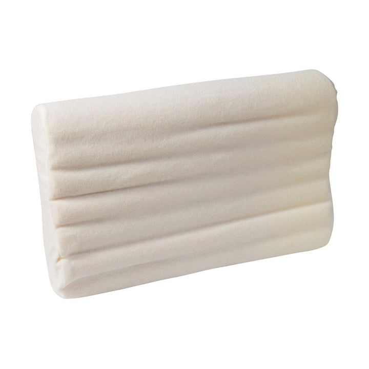 Contour Memory Foam Pillow for Excellent Neck Support, Cervical Pillow, with Soft Cream Terry Cloth Cover