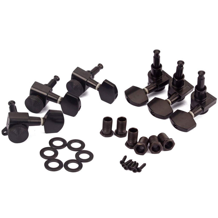 Guitar 3R 3L String Tuning Pegs key Tuners Machine Heads For Acoustic Electric Guitar Black