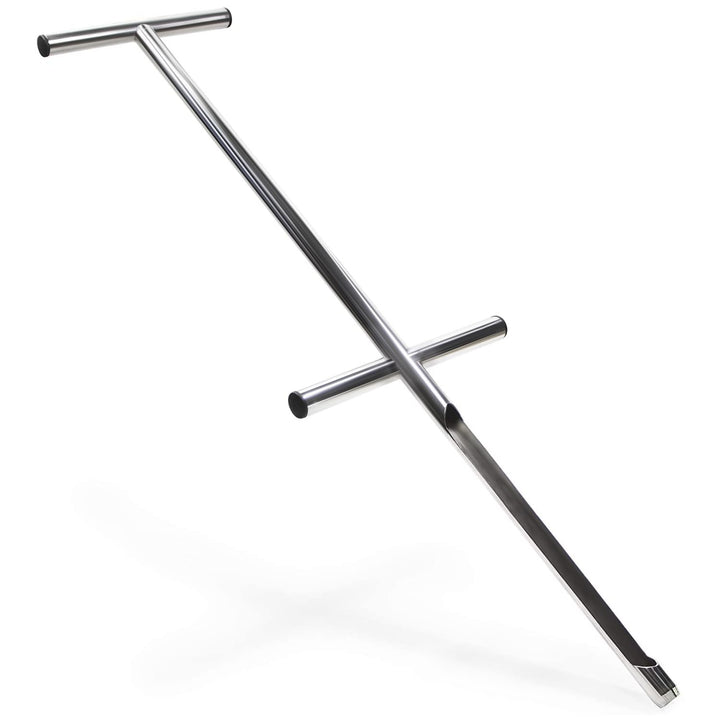 Soil Sampler Probe 36 Stainless Steel Tubular T-Style Handle with Footsteps.