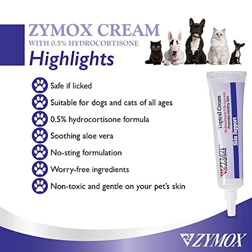 Topical Cream with 0.5% Hydrocortisone for Dogs and Cats, 1oz