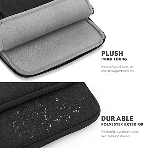 12.9 Inch Tablet Sleeve Bag Carrying Case with Pockets Fits 13 Inch New iPad Pro M4 & Air M2 2024, iPad Pro 12.9 M2&M1, Surface Laptop Go 12.4, Galaxy Tab S8+/S9+ 12.4, Black & Gray