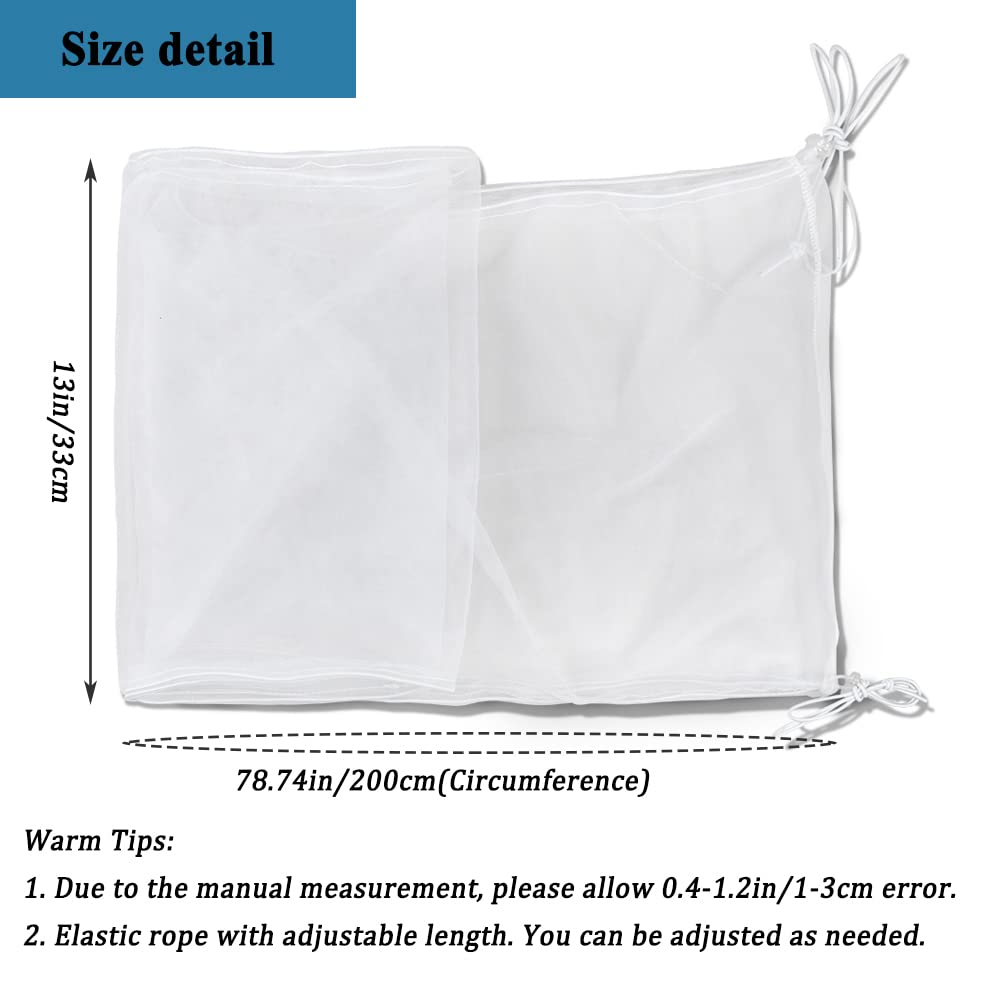 Bird Cage Seed Catcher, Bird Cage Cover, Adjustable Birdcage Nylon Mesh Net, Parrot Cage Cover Skirt Seed Guard for Parakeet Macaw African Round Square Cage(White)