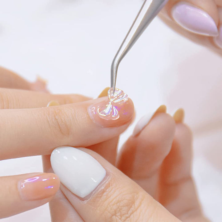 102pcs 3D Resin Bow Nail Decoration, Butterfly Bowknot Nail Charms, Flatback Bow Nail Art Designs, 13 Styles DIY Colorful Bow Nails Jewelry (Bows Only)