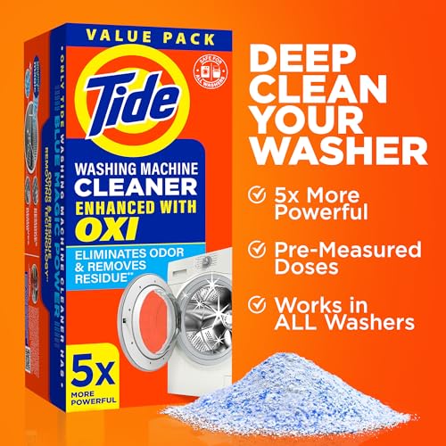 Washing Machine Cleaner , Washer Machine Cleaner with Oxi for Front and Top Loader Washer Machines, Deep Cleaning Odor Eliminator, 3 Month Supply