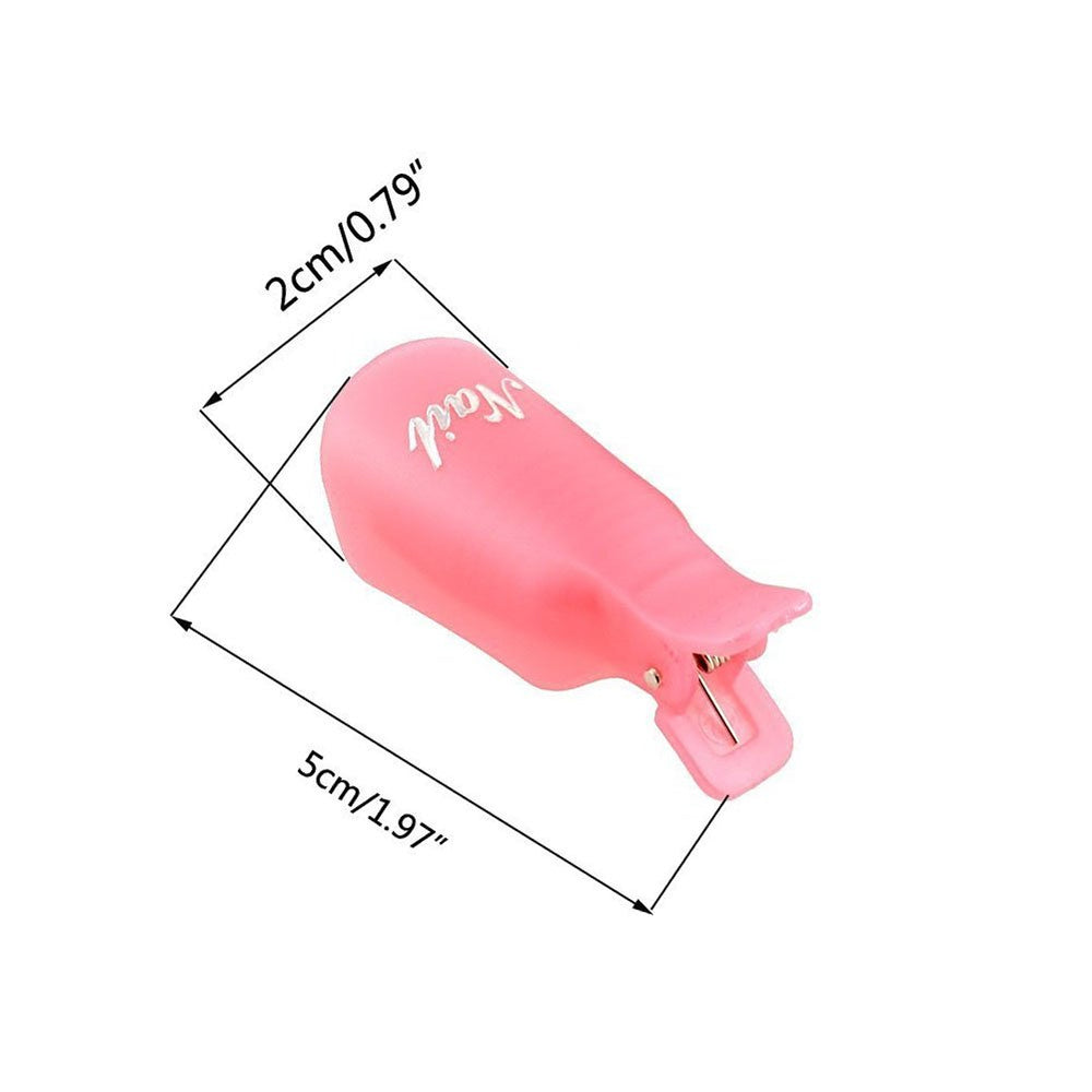 Yueton Pack Of 20 Reusable Nail Art Soak Off Cap Clip Uv Gel Polish Remover Wrap Tool