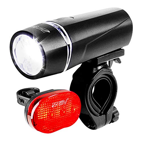 Bicycle Light Set Super Bright 5 LED Headlight, 3 LED Taillight, Quick-Release, Bike Lights for Night Riding