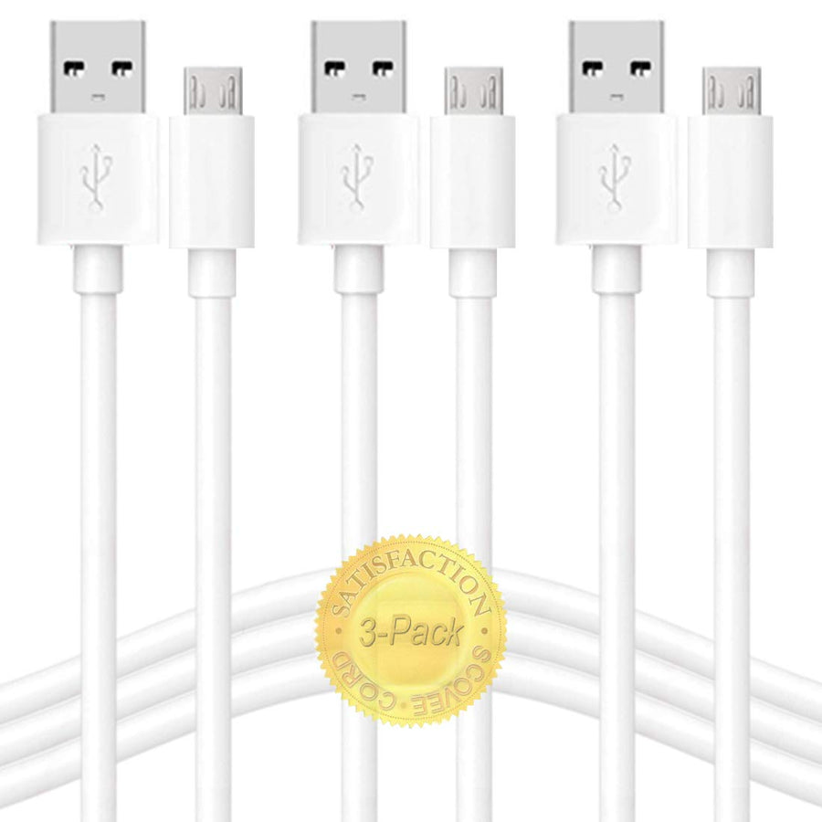 3 Pack 10FT Power Extension Cable for Wyze Cam Pan/WyzeCam/Kasa Cam/YI Dome Home Camera/Furbo Dog/Nest Cam/Arlo Q/Blink/Cloud Camera,USB to Micro USB Durable Charging and Data Sync Cord