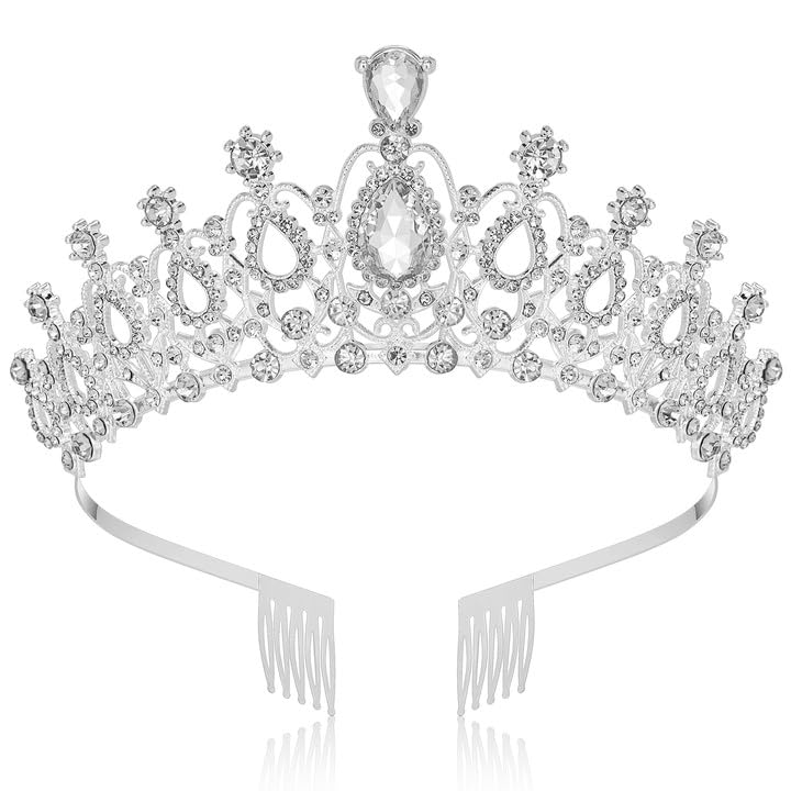 Crystal Crowns and Tiaras with Tomb for Girl or Women Birthday Party Wedding Tiaras (Style-5)