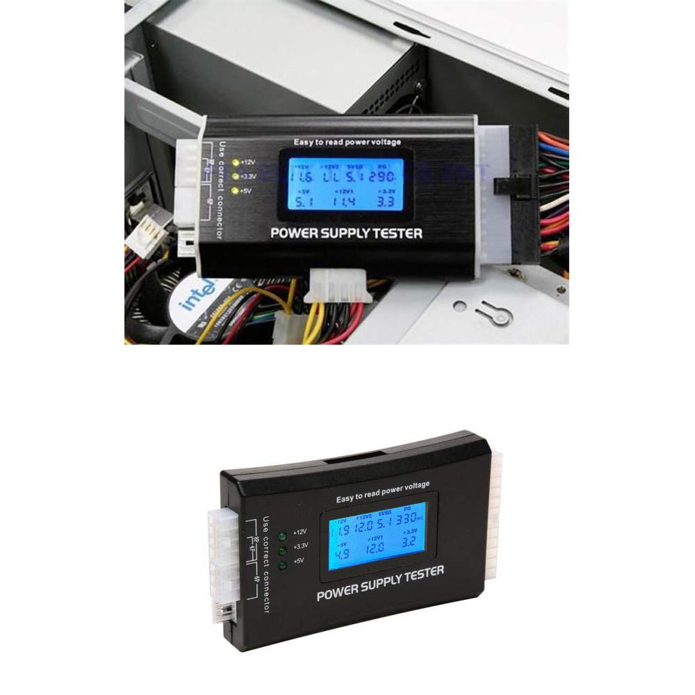 1Pcs 20/24 Pin LCD Computer PC Power Supply Tester for ATX BTX ITX TFX SATA with Buzzer Automatic Alarm