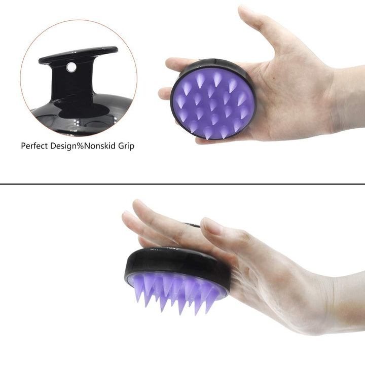 Hair Scalp Massager Shampoo Brush: 2 Pack Wet and Dry Hair Scalp Brush Soft Silicone Head Scrubber Dandruff Brush for Women Men or Pets
