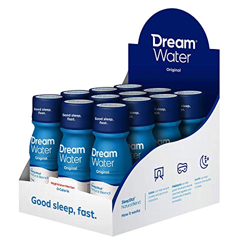 Sleep Aid Supplement Drink; Melatonin 5mg, GABA, 5-HTP; Zero Sugar, Natural Flavors, No Added Colors, 2.5 oz Liquid Sleep Shots, Nighttime Nectar, 12-Count