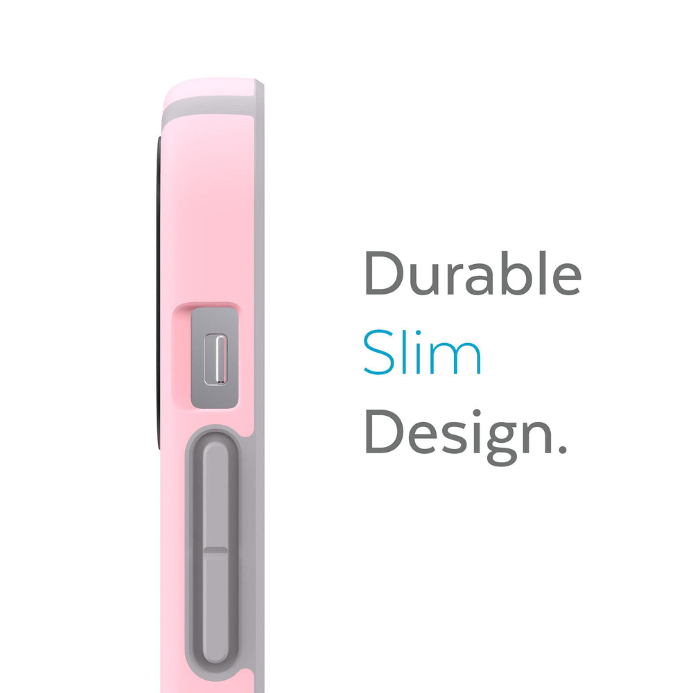 MagSafe Case for iPhone 13 Pro Max - Drop & Camera Protection, Soft-Touch Secure Grip, Wireless Charging Compatible, Also Fits iPhone 12 Pro Max - Rosy Pink/Cathedral Grey