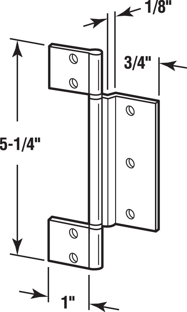 Products K 5093 Screen Door Hinge with 1/8-Inch Offset, Aluminum