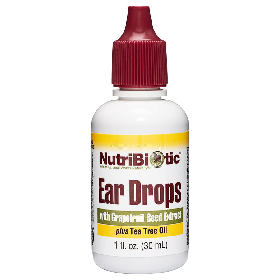 – Ear Drops, 1 Fl Oz | Gentle & Soothing Ear Support with Grapefruit Seed Extract & Tea Tree Oil | Vegan | Non-Medicated | Made without GMOs & Gluten