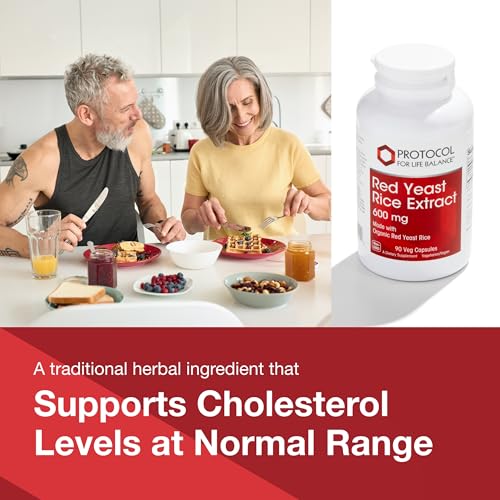 Red Yeast Rice 600 mg - Made with Organic Red Yeast Rice - Dairy Free & Egg Free - 90 Veg Capsules