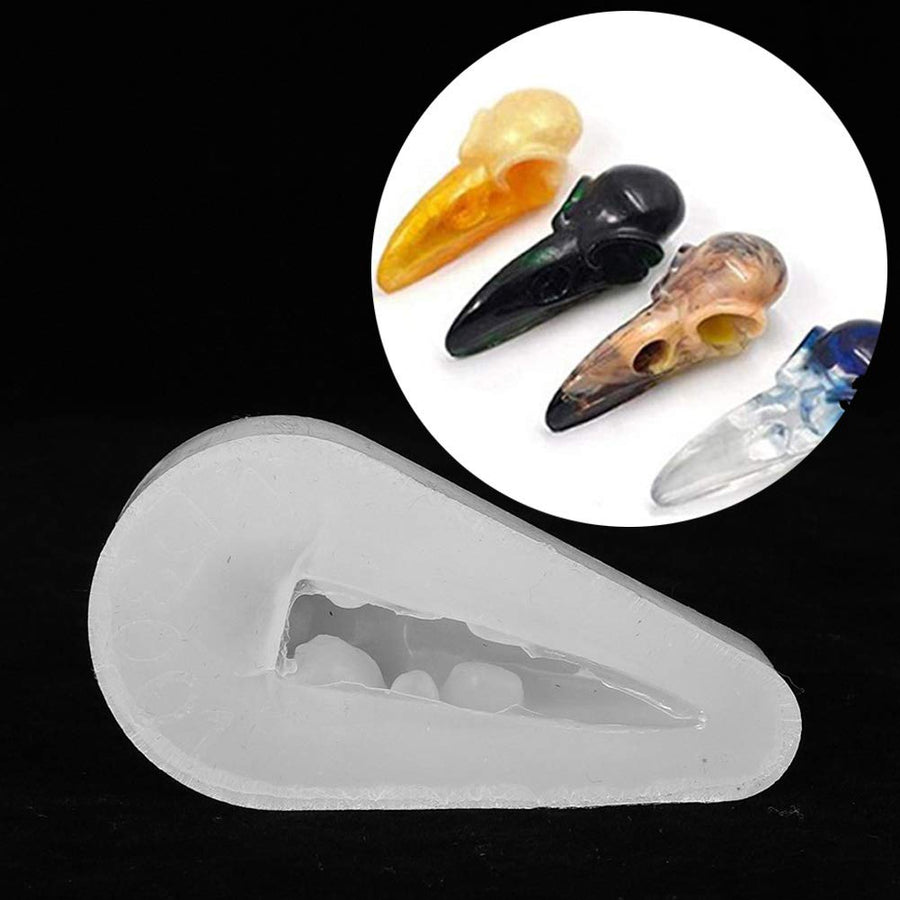 3D Crow Skull Shape Silicone Pendant Mold Resin Silicone Mold for DIY Pendant Jewelry Pendant Making Casting