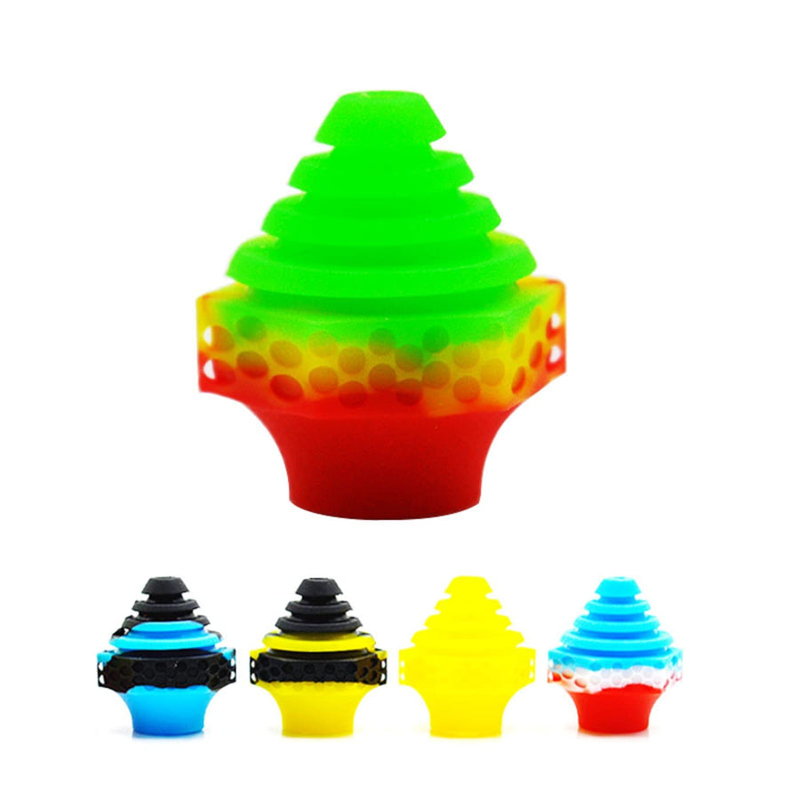 5PCS Silicone Pen Adapter Round & Flat Tips Heat-Resistant Adapter for Water Glass Tube