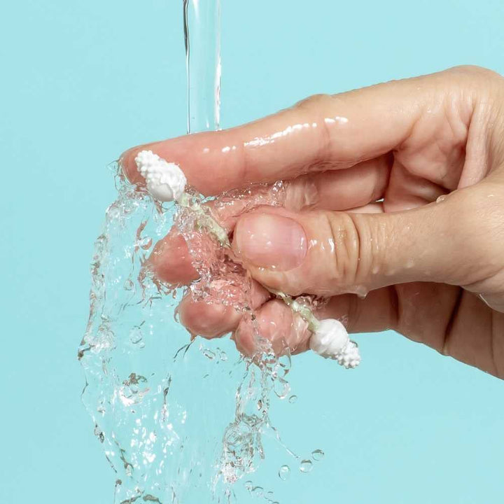 ® Reusable Cotton Safety Swabs for Baby Ear Cleaning - The Sustainable and Sanitary Alternative to Single-Use Q Tips - Easy to Clean and Zero Waste - Convenient Travel Case Holder