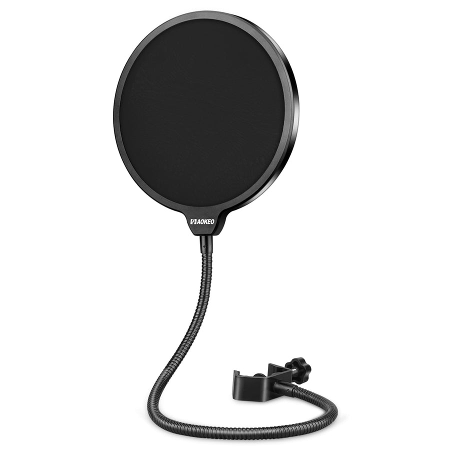Clamp On Studio Microphone Mic Round Shape Wind Pop Filter Mask Shield