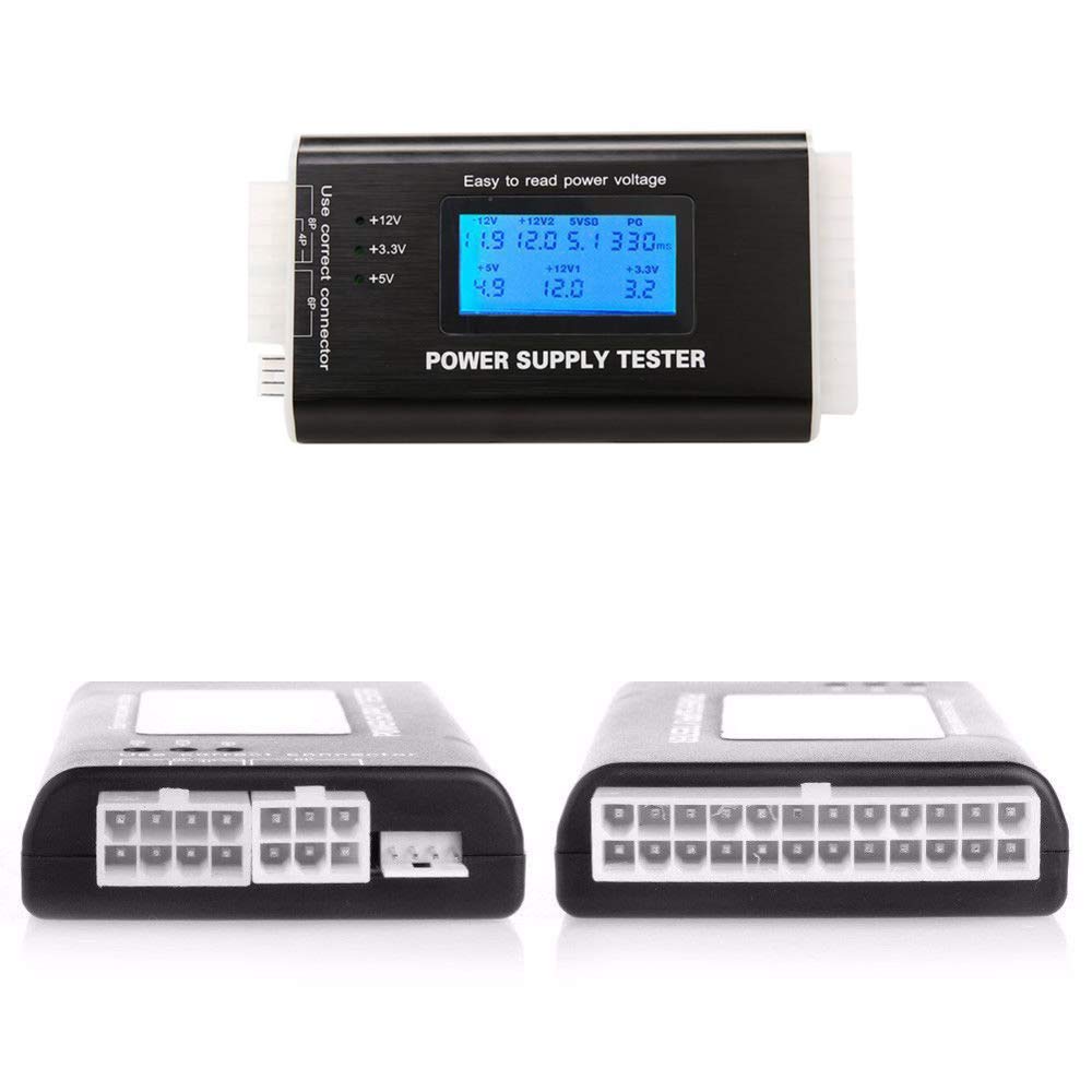 1Pcs 20/24 Pin LCD Computer PC Power Supply Tester for ATX BTX ITX TFX SATA with Buzzer Automatic Alarm