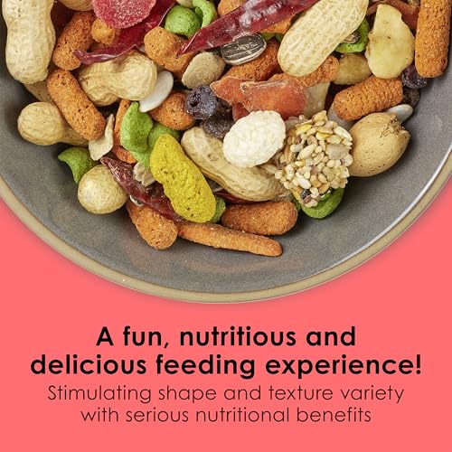 Fiesta Parrot Food, Nutritious and Fun Blend, Supports Skin, Feather, Digestion, Brain and Heart Health, 4.5 pounds