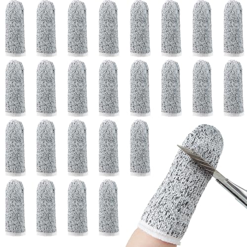 60 Pieces Finger Cots Cut Resistant Finger Protector Reusable Thumb Finger Sleeve Anti Slip Finger Protectors Guards for Kitchen Sculpture Work