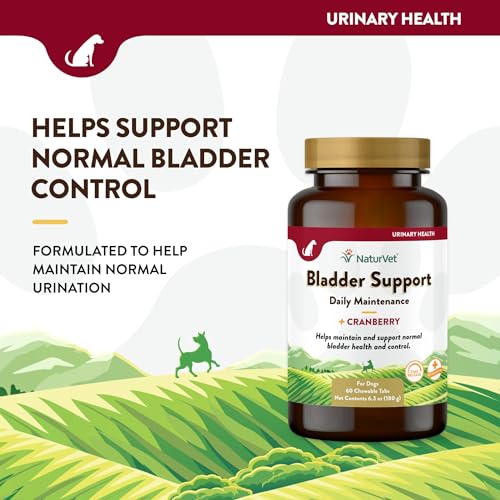 – Bladder Support for Dogs – Plus Cranberry | Supports Healthy Bladder Control & Normal Urination | 60 Time Release Chewable Tablets