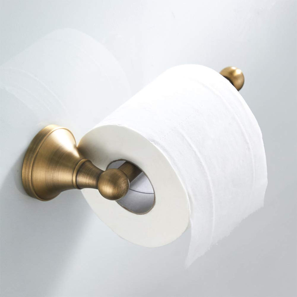 Bathroom Toilet Tissue Holder Brass Toilet Paper Roll Holder Wall Mounted,Antique Brass Finish