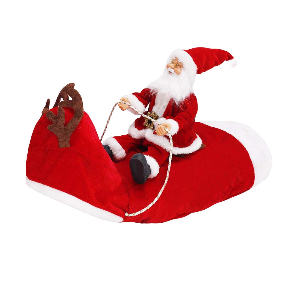 Santa Dog Costume Christmas Dog Stocking Stuffers Pet Clothes Santa Claus Riding Pet Cosplay Costumes Party Dressing up Dogs Cats Outfit for Small Medium Large Sized Dogs - XXL
