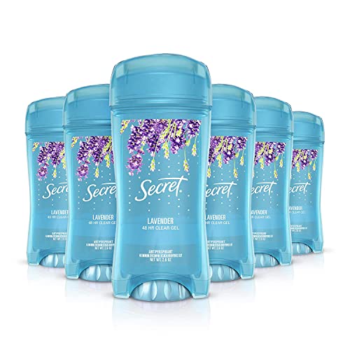 Antiperspirant and Deodorant for Women 48 Hr Odor Protection Clear Gel Lavender Scent, 2.6 Oz (Pack of 6)