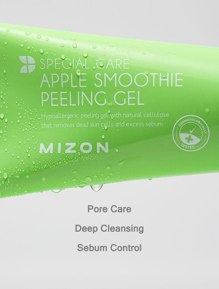 Apple Smoothie Peeling Gel,Smooth Skin, Glowing Skin, Elasticity, Natural Peeling. Mild Peeling, Gentle Exfoliation, Deep Cleansing (120ml, 4.1 fl oz)