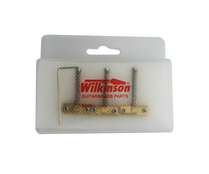 Compensated Brass Saddles Set (3) - 10.8mm Barrel-Style Bridge Saddle with Wrench for Fender Telecaster Tele Vintage Electric Guitar Replacement Part