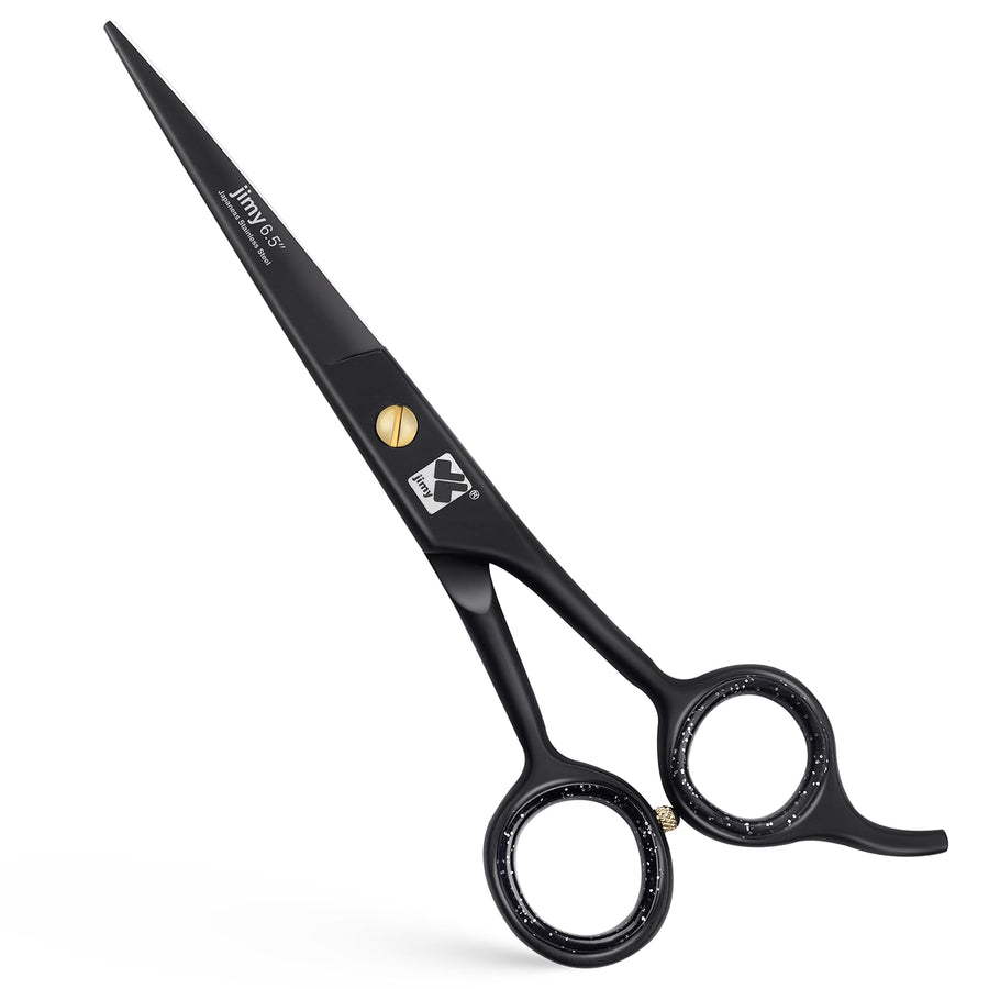 Jimy Professional Hair Cutting Shears 6.5'' Stainless Steel Sharp - Smooth Razor Edge Series Shears for Hair Cutting, Hair Cut Scissor for Women & Men and Salon (Barber Scissors)