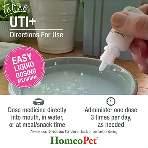 Feline UTI Plus, Safe and Natural Urinary Tract Medicine for Cats, Feline Urinary Tract Support, 15 Milliliters