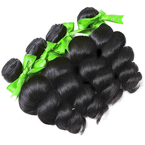12 : Beauty Brazilian Virgin Loose Wave, 1 Bundle Natural Color Raw Unprocessed 100% Human Hair Virgin Loose Wave Hair Weave Size 12 Inches