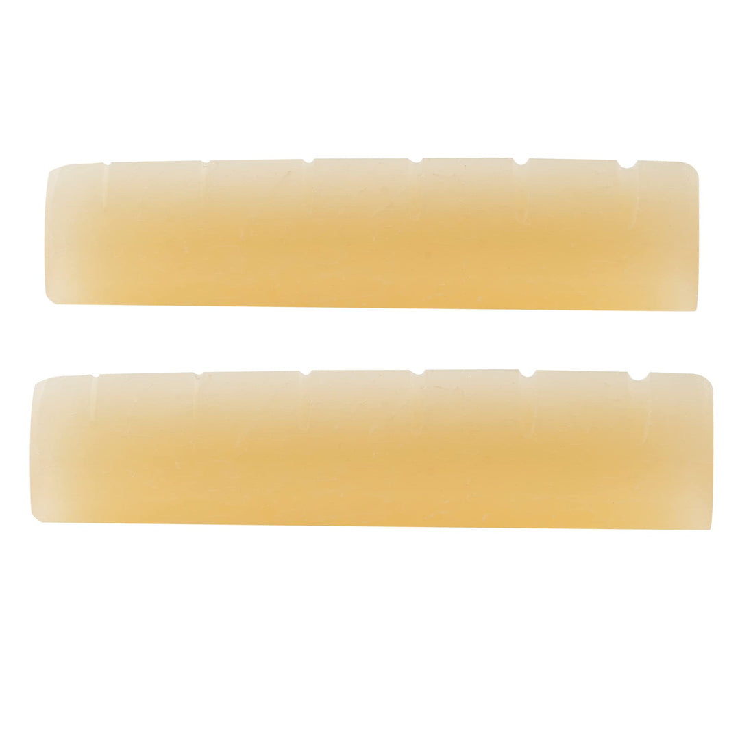 Pro 43.99mm Slotted Guitar Unbleached Bone Nut for 6 String Epiphone Les Paul Pre-2014 Electric/Acoustic Guitar (Set of 2)