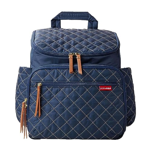 Diaper Bag Backpack: Forma, Multi-Function Baby Travel Bag with Changing Pad & Stroller Attachment, Navy