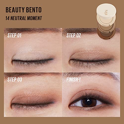 Beauty Bento Collection - Bouncy Eyeshadow Trio | Neutral Earthy Tones, Travel Size, 14 Neutral Moment, 2019 Allure Best of Beauty Award, 0.03 Oz