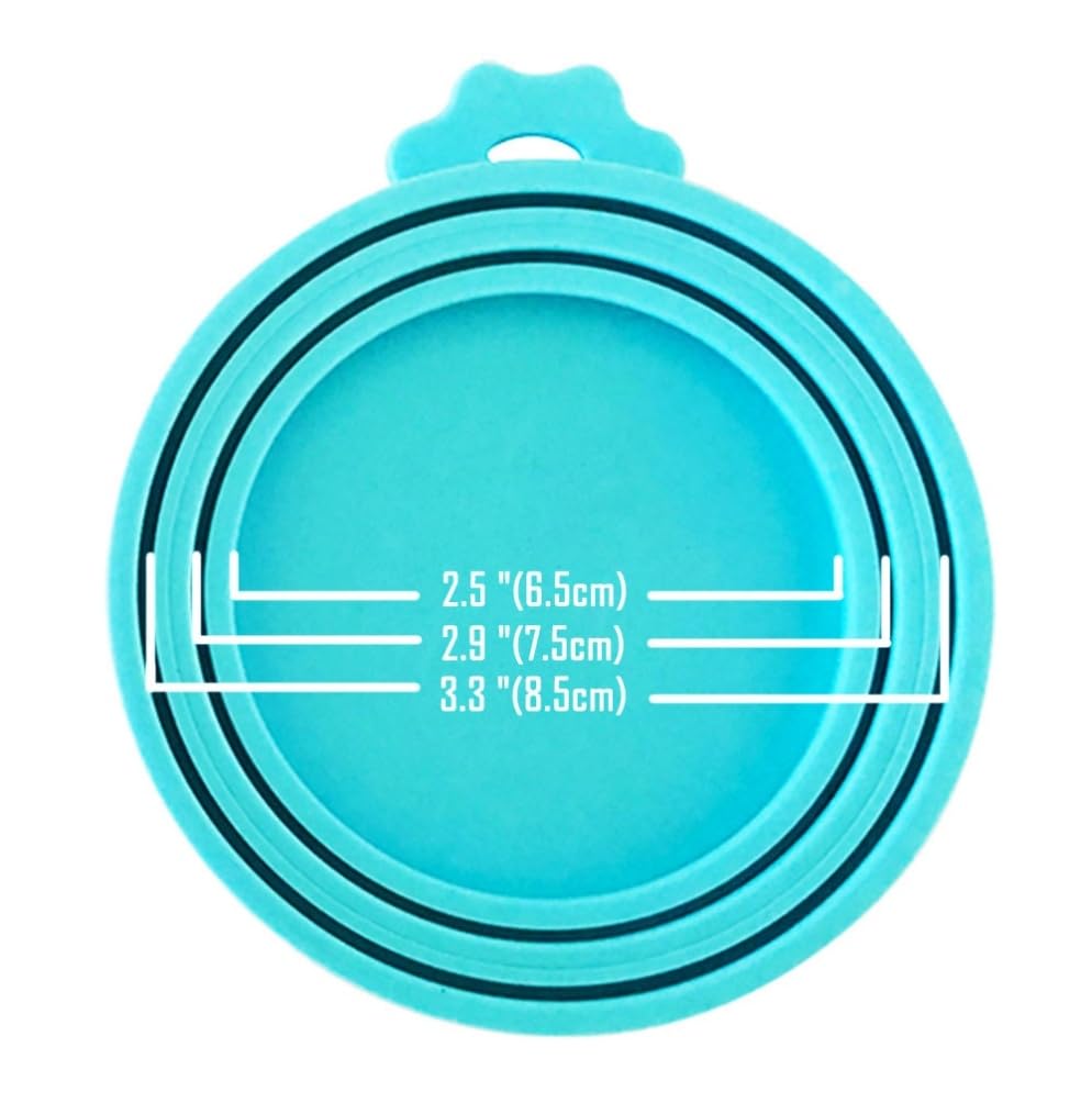 5 Pack Pet Can Covers/Dog Cat Food Can Lids/Universal BPA Free/Silicone Pet Food Can Lids Covers/Fits Most Standard Size Dog and Cat Can Tops for Pet Food Storage