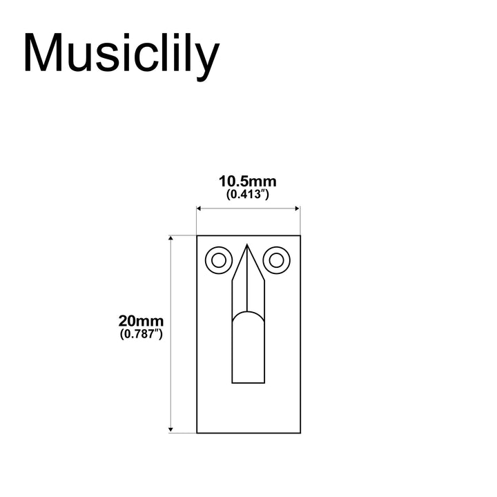 Pro 10.5mm Modern Style Zinc Alloy Bridge Saddles for Strat Tele Electric Guitar, Black (Set of 6)