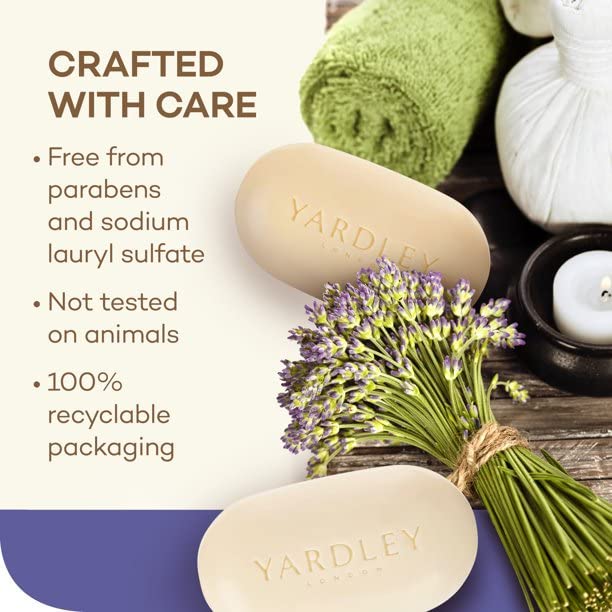 London Moisturizing Bar English Lavender with Essential Oils 4.25 oz (Pack of 3)