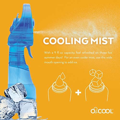 Deluxe Handheld Battery Powered Water Misting Fan (Light Blue)