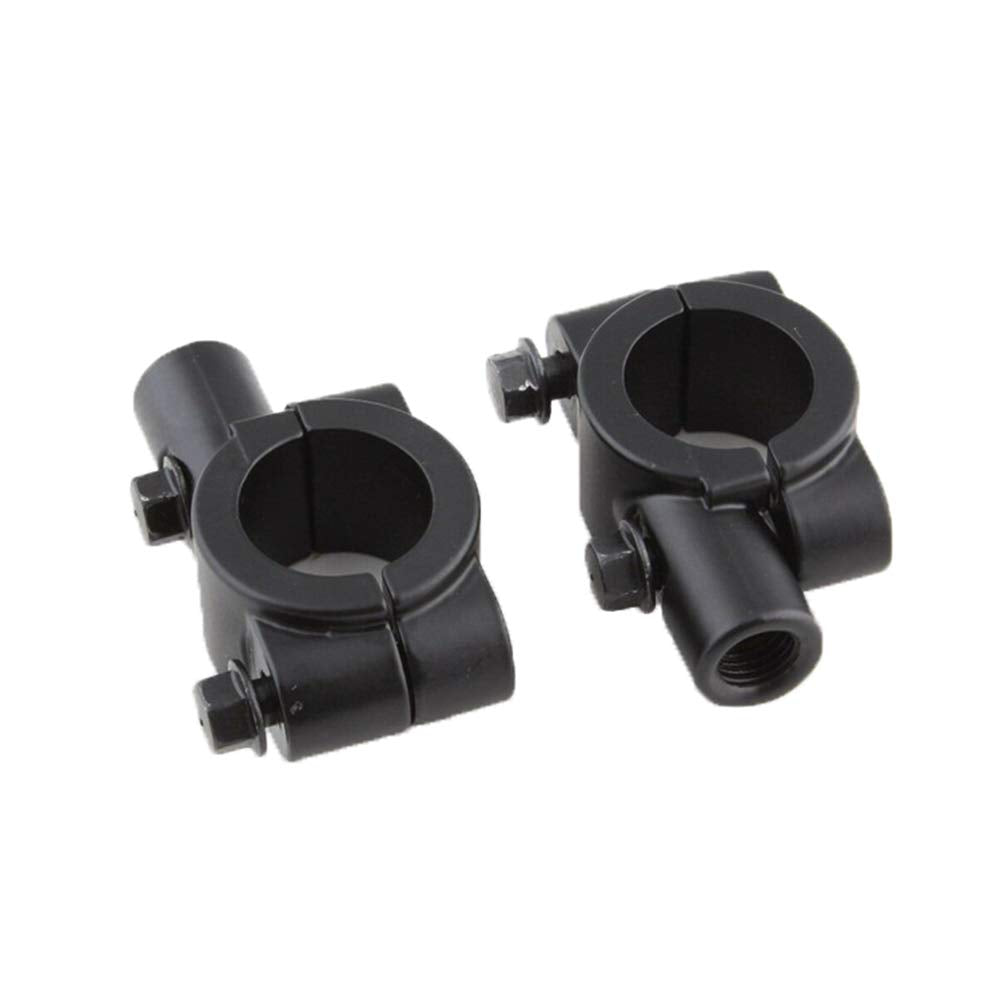 2pcs Motorcycle Handlebar Mirror Mount Mirrors Holder Clamp for 7/8 inch Handle Bar Sports Bike Kawasaki Honda Yamaha (10mm)