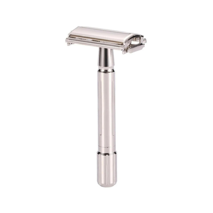 Shaving Factory Twist to Open Double Edge Safety Razor and 10 Blades