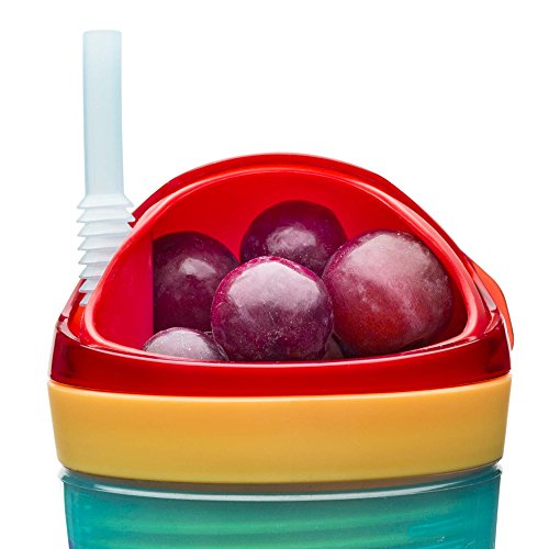 Cars 3 ZakSnak All-In-One Drink Tumbler + Snack Container For Toddlers – Spill-proof 4oz Snack Container Screws Securely Onto 10oz Tumbler With Accessible Straw, Cars 3