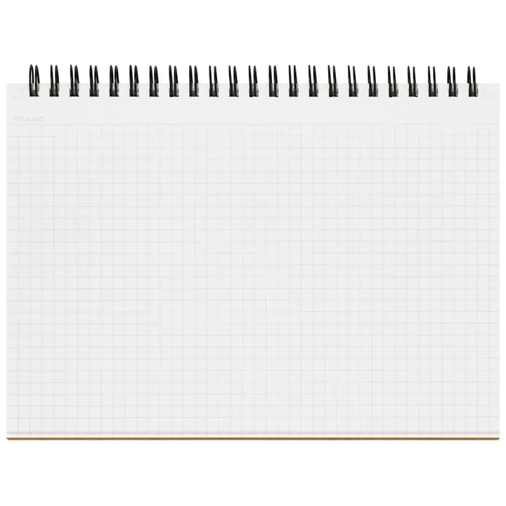 MNEMOSYNE Notebook 5.83 x 8.27 Inches (Horizontal A5), 5mm-squared, 70 Sheets (N182A), White