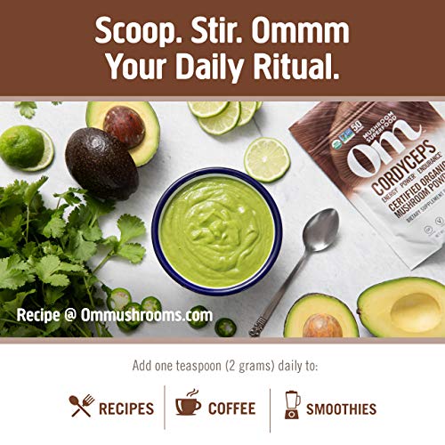 Cordyceps Organic Mushroom Powder, 3.5 Ounce, 50 Servings, Energy, Power, Stamina and Endurance Support, Superfood Supplement for Sports Performance