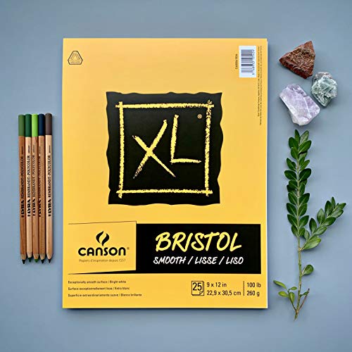 XL Series Bristol Paper, Smooth, Foldover Pad, 11x14 inches, 25 Sheets (100lb/260g) - Artist Paper for Adults and Students - Markers, Pen and Ink