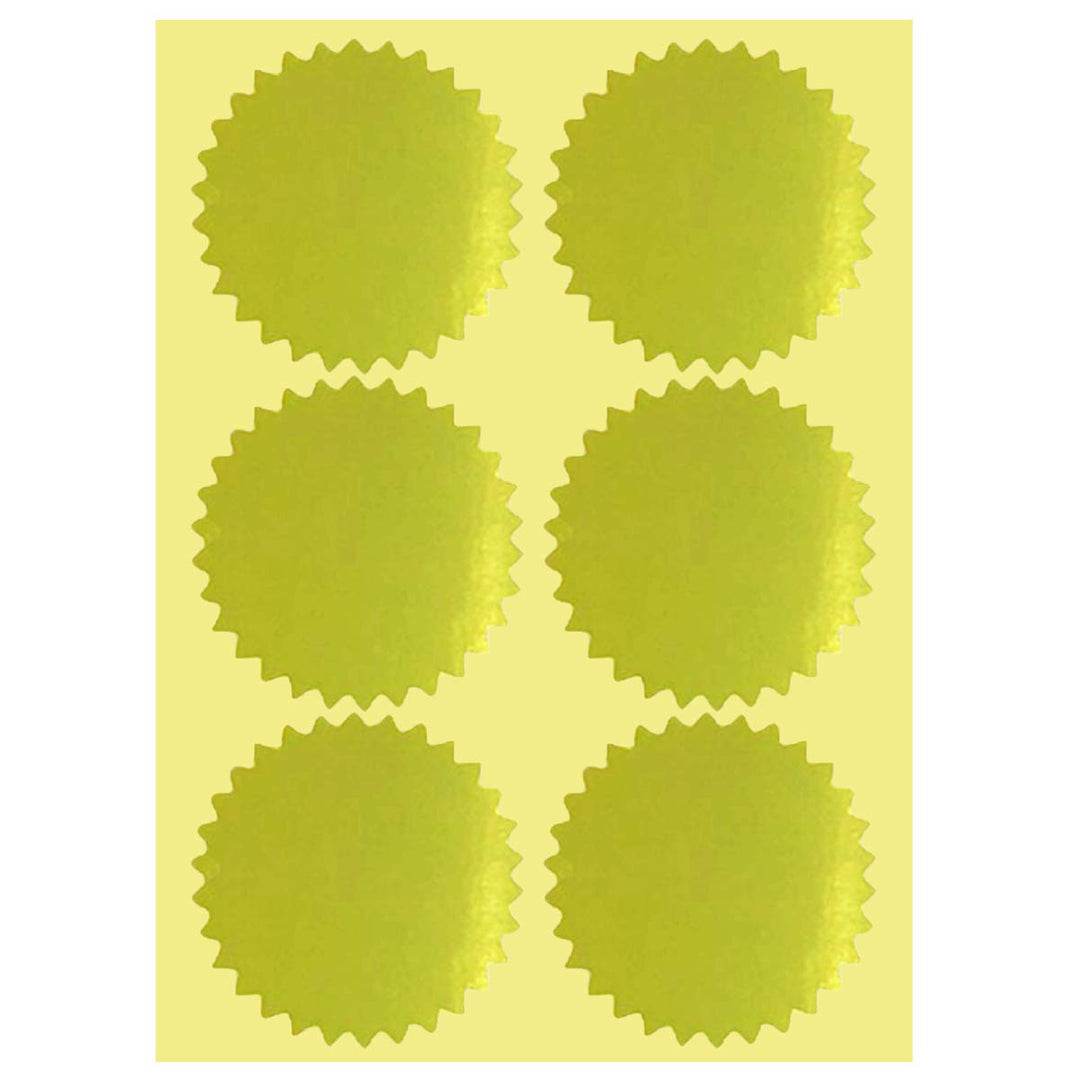 Remarkable Gold Certificate Embossing Seal Label - 1.5 Inch Gold Foil Sticker Envelope Package Serrated Edge Self-Adhesive Stickers – 180 Labels Per Pack