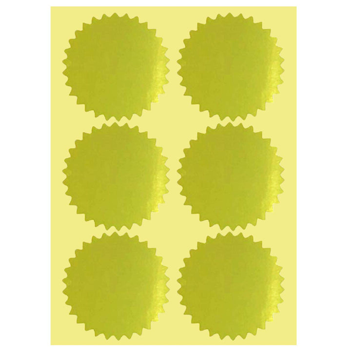 Remarkable Gold Certificate Embossing Seal Label - 1.5 Inch Gold Foil Sticker Envelope Package Serrated Edge Self-Adhesive Stickers – 180 Labels Per Pack